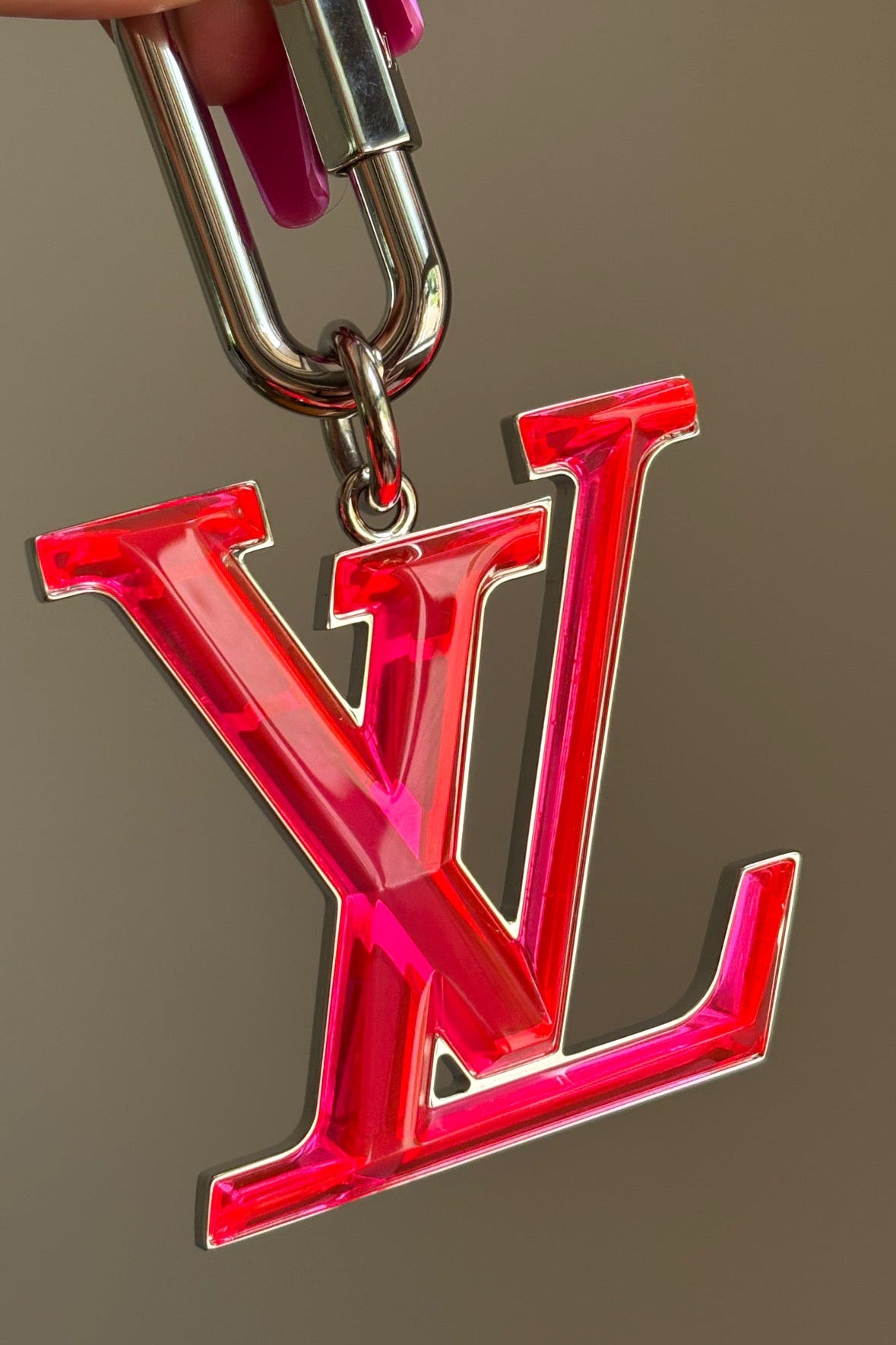 Authentic Neon Pink Prism Key or Bag Charm