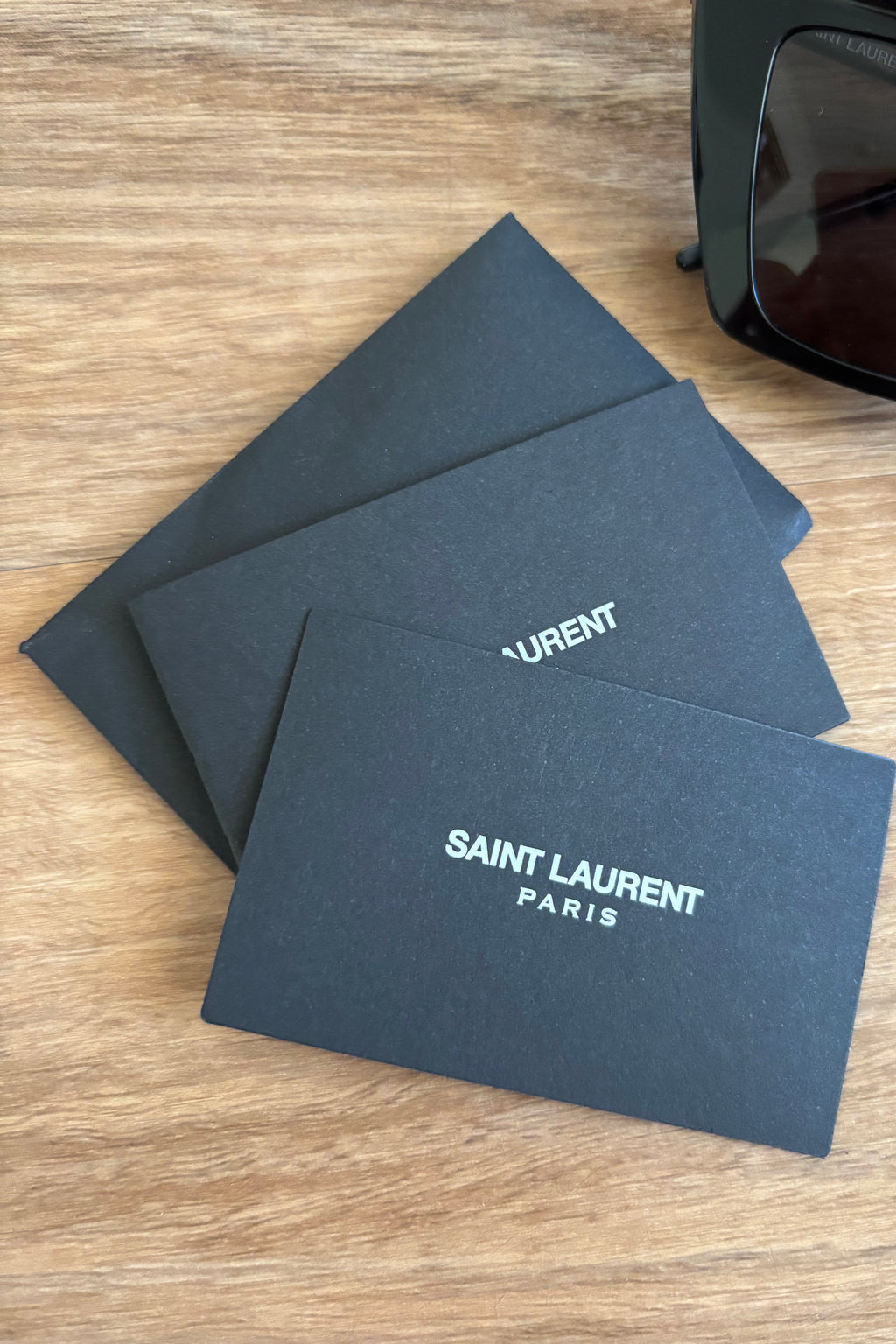 Authentic Black Saint Laurent Geometric Cat Eye Sunglasses