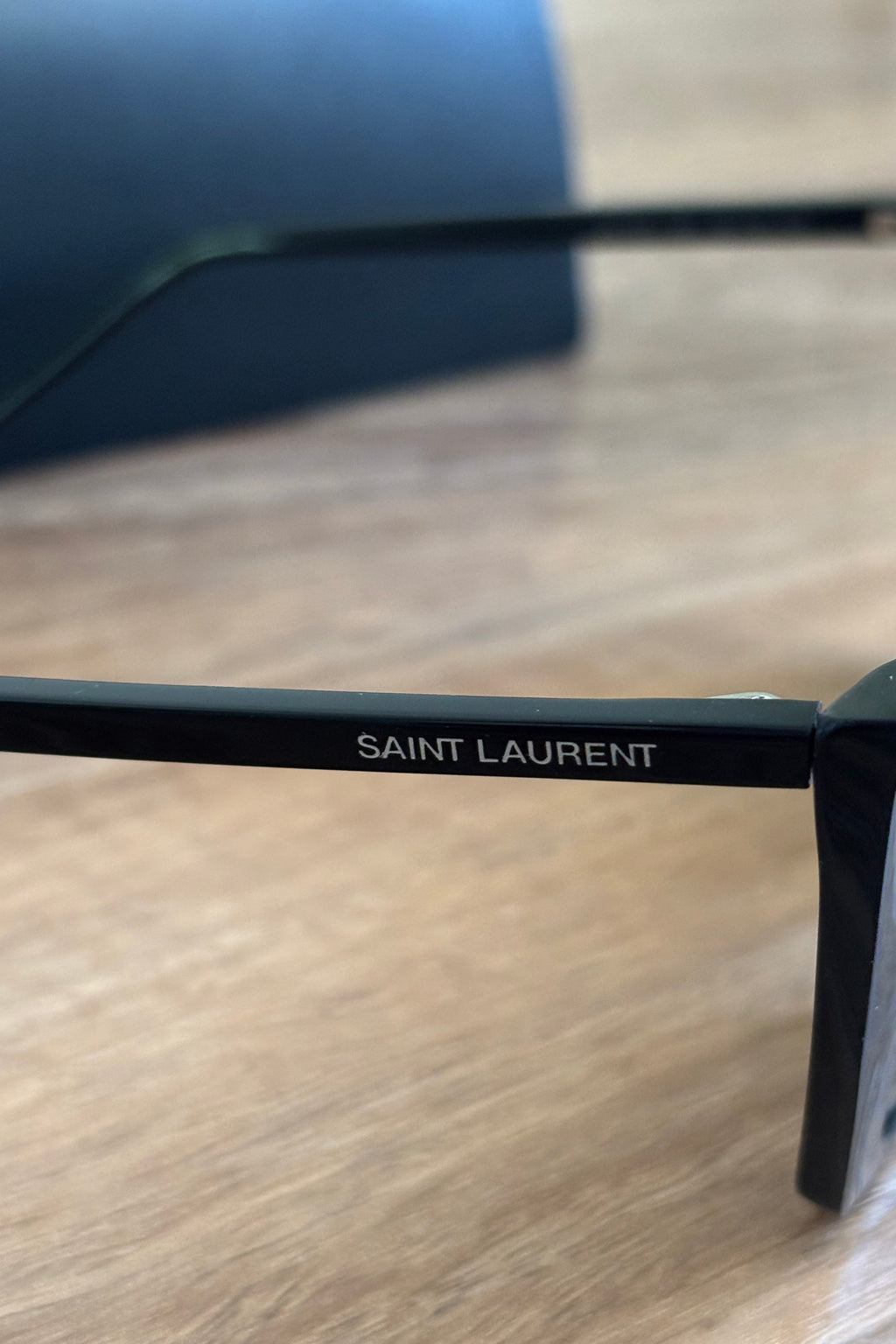 Authentic Black Saint Laurent Geometric Cat Eye Sunglasses